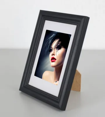 Produktbild von Artos Holz Bilderrahmen Acrylglas Plexi Lifestyle Foto Rahmen Collage Wanddeko Poster - Farbe: Schwarz | Format: 10x15