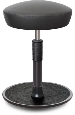 Produktbild von Sitz- Stehhocker Free Regular Hutsitz skai Kunstleder Grau schwarz /schwarz.