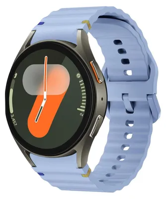 Obrázek produktu pro Pro Samsung Galaxy Watch 7 44 / 40 mm Silikonový pásek na ruku s vlnovým vzorem Light Blue