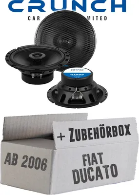 Produktbild von Fiat Ducato 3 250 Front - Lautsprecher Boxen Crunch GTS62 - 16,5cm 2-Wege Koax GTS 62 Auto Einbauzubehör - Einbauset