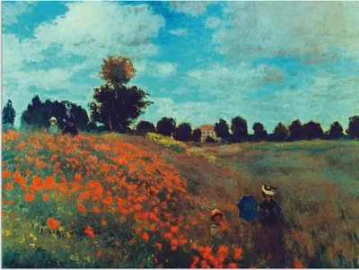 Produktbild von ARTland Wandbild Alu für Innen & Outdoor Die Mohnblumen, 1873 Größe: 40x30 cm