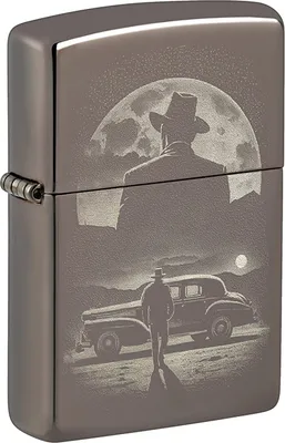 Produktbild von Zippo Benzin-Feuerzeug Vintage Car and Man Black Ice, 60007259 unbefüllt