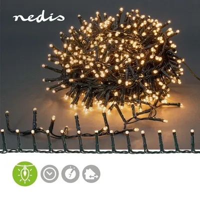 Produktbild von Nedis Weihnachtsbeleuchtung - Kompakter cluster - 400 LED's - Warmweiss - 8.00 m - Lichteffekte: 7 - Innen- und Aussenbereich - Netzstromversorgung