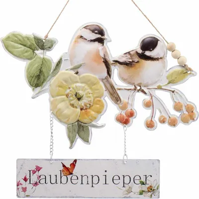 Produktbild von Dekorative Hängedeko Frühling mit Vogelmotiv und Laubenpieper-Schriftzug