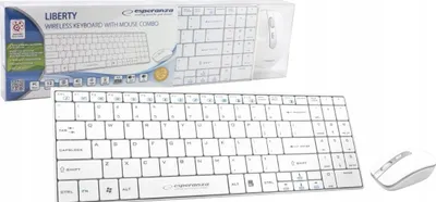 Produktbild von Esperanza EK122W Tastatur RF Wireless QWERTY Weiß