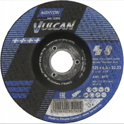Zdjęcie produktu dla Tarcza Norton do szlifowania metalu 125x6,4x22mm 25 szt.