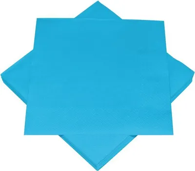 Produktbild von Servietten uni 3-lagig türkis 33x33cm 20 Stück