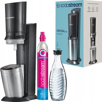 Obrázok produktu pre SodaStream Crystal 3.0, Kov, Nerezová oceľ, Čierna, SodaStream 60 L PINK, 155 mm, 260 mm, 440 mm