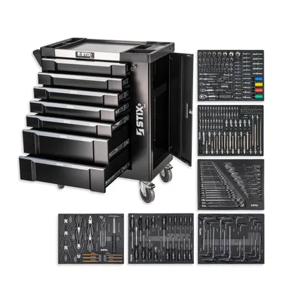 Produktbild von STIX PREMIUM Werkstattschrank, Werkzeugwagen, 7 Schubladen, inklusive Werkzeuge, UltimatePro A7/TS1