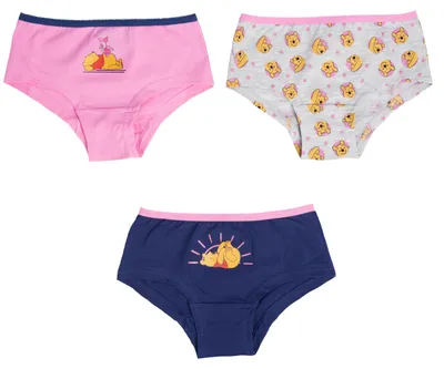 Produktbild von Disney Winnie Puuh Panty für Mädchen Kinder Slip Unterhose Unterwäsche Mehrfarbig Bunt (3er Pack) 110-116