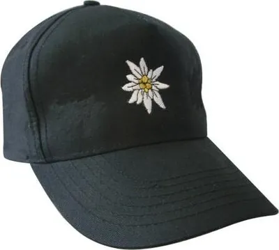 Produktbild von Baseballcap mit Einstickung - Edelweiss - 60980 schwarz