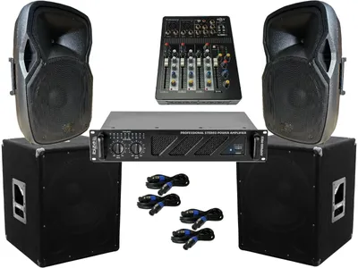Produktbild von DJ PA Anlage 3600 Watt 38 cm Box Bass USB Musiker Mischpult 15" Subwoofer Kabel