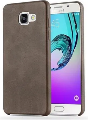 Produktbild von Cadorabo Schutzhülle für Samsung Galaxy A5 2015 Hülle in Braun Hard Case Handyhülle Kunstleder Etui