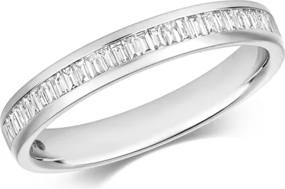 Produktbild von Funkelndes Feuer 18 Karat (750) Weißgold Halb Eternity Diamant Damenring Brillant-Schliff 0.25 Karat H - SI3-I1, 53 (16.9); TRS3480818KWRSM