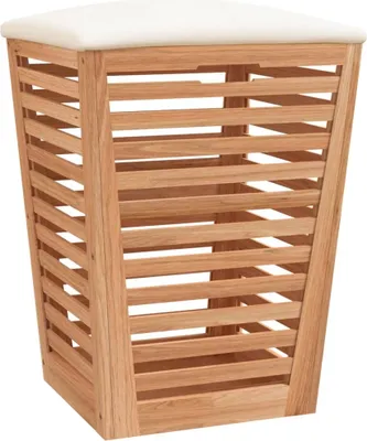 Image de vidaXL Tabouret de salle de bain 40,5x40,5x56 cm bois massif noyer
