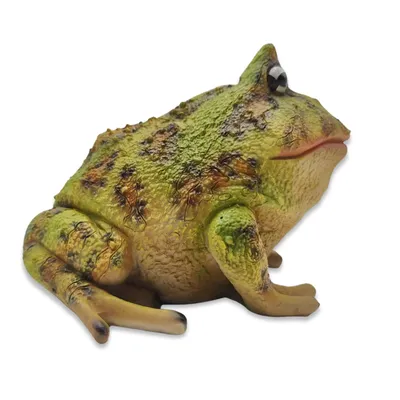 Produktbild von Handbemalte Garten-Froschfigur aus Kunstharz – Wetterfeste Deko für Außen und Innen, Verspielte Skulptur für Naturfreunde (13 cm Höhe)