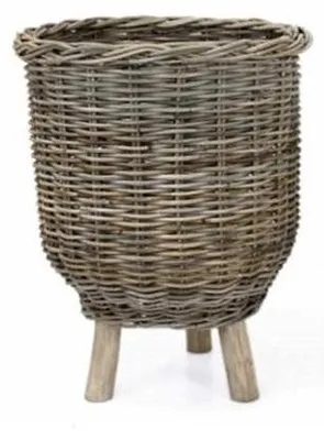 Produktbild von Korb Rattan auf Beinen d34 h40 cm Van der Leeden