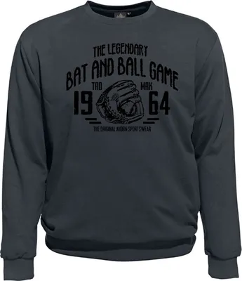 Produktbild von Übergrößen Sweatshirt AHORN SPORTSWEAR Legandary Ball Game Iron Grey 3XL