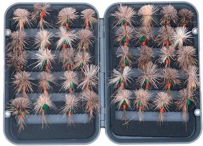 Produktbild von Vogelangeln-Kit mit wasserdichter Fliegenbox - Forelle Angelset mit 40 Teilen