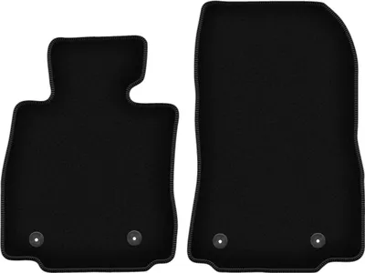 Produktbild von Wielganizator Velours-Autoteppiche vorne – passend für Mazda 2 III (Schrägheck, Bj. 2015-) –  schwarz, passgenau, mit Befestigungen set 2 Stk.