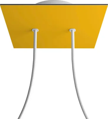 Image de Creative-Cables Rosace Rose-One carrée, 200 mm, avec 2 trous centraux et 4 trous latéraux