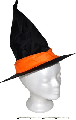 Produktbild von Halloween Zaubererhut orange lila 32x38 cm Kopfumfang 55 cm