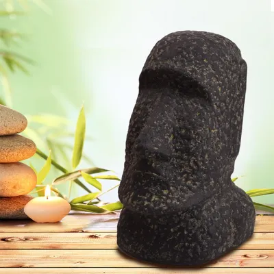 Produktbild von Stonox Moai Figur Esnul Osterinsel Steinguss frostbeständig 19x20x30 cm