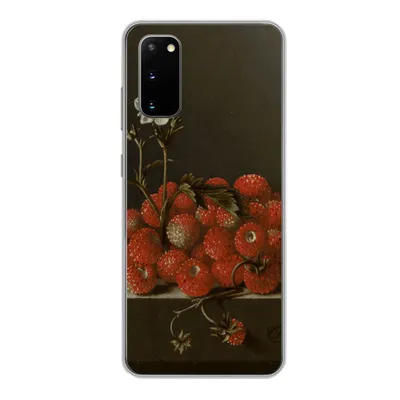 Produktbild von MuchoWow® Handyhülle Schutzhülle Hülle für Samsung Galaxy S20 Stilleben mit Walderdbeeren - Gemälde von Adriaen Coorte Silikon Softcase Handy Hülle - Bild
