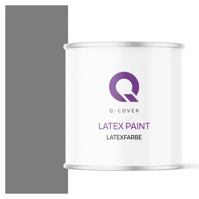 Produktbild von Latexfarbe 2 L Dunkelgrau 2 L | Innenfarbe | Wandfarbe | Deckenfarbe | Klasse 3 Mattfarbe Scheuerfest Hohe Deckkraft
