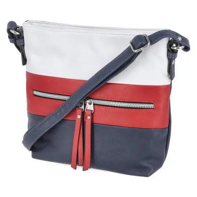 Produktbild von Tom Tailor Damen Schultertasche/ Umhängetasche ELLEN Blau-Weiß-Rot Kunstleder-