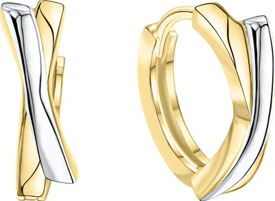 Produktbild von V Creolen 375/- Gold 1,2cm mehrfarbig 333310030-2