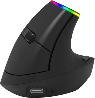 Zdjęcie produktu dla ORDISSIMO ART0391, Po prawej stronie, Projekt pionowy, Optyczny, RF Wireless, 1600 DPI, Czarny, Szary