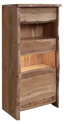 Produktbild von MASSIVMOEBEL24.DE Vitrine Akazie 71x45x147 natur lackiert PURE ACACIA #110