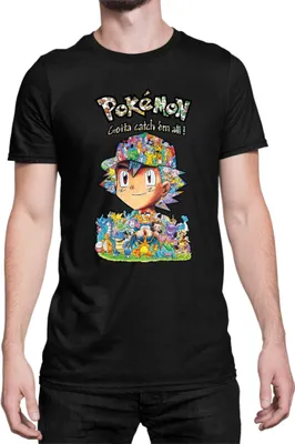 Produktbild von Herren T-Shirt Japan Manga Anime Comics Pokemon 019, Man L / Schwarz