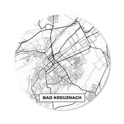 Produktbild von MuchoWow® Mauspad Mousepad Karte - Bad Kreuznach - Stadtplan 40x40 cm - Mousepads - Maus Mat - Pad - Mausunterlage - Schreibtisch Accessoires