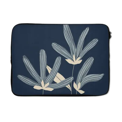 Produktbild von MuchoWow® Laptop Hülle 13 Zoll Blumen - Blau - Pflanzen - Natur Laptoptasche - Laptophülle - Sleeve - Rundumschutz