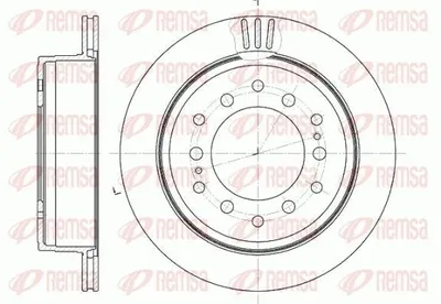 Produktbild von 2x REMSA Bremsscheibe 6956.10 hinten für TOYOTA LAND CRUISER (KDJ12_ GRJ12_)