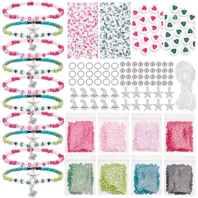 Armband-Bastelset, 1945 Teile, 24 Sets, magische Amulette, Hexenanhänger