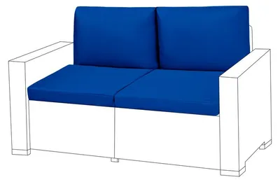 Produktbild von Gartenmöbel Polster Set für Rattanmöbel mit wasserabweisendem Bezug, Sitz- & Rückenkissen, 4 Stück