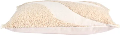 Image de Coussin Beige Et Blanc Bouclette 30x50cm M8 - Home Deco Factory