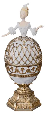Productafbeelding van Clayre & Eef Decoratiefiguur Vrouw, wit, kunststof