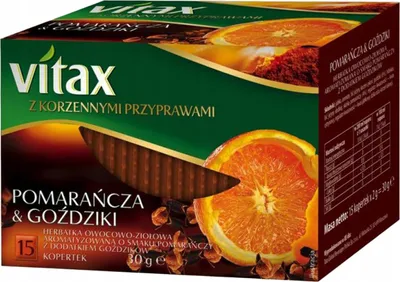 Obrázok produktu pre Vitax Čaj z pomaranča a klinčeka 15 vrecúšok
