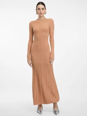 Produktbild von Orsay Hellbraunes Maxikleid für Damen 1001080A00238__L