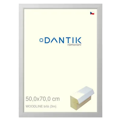Obrázek produktu pro DANTIK rámeček 50x70 | WOODLINE bílá (Plexi Čiré)