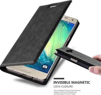 Zdjęcie produktu dla Pokrowiec Cadorabo do Samsung Galaxy A5 2015 w kolorze czarnym z magnetycznym zamknięciem na telefon komórkowy