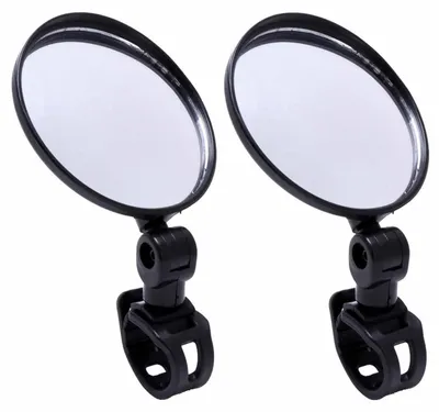 Image de Miroirs de vélo, lot de 2, réglables à 360°, miroirs de sécurité, compatibles avec les vélos électriques, les vélos de randonnée et les vélos de course