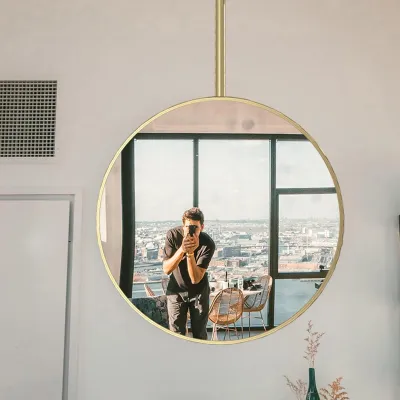 Productafbeelding van Decoratieve Ronde Wandspiegel voor Badkamer en Interieur