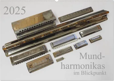Produktbild von Mundharmonikas im Blickpunkt (Wandkalender 2025 DIN A2 quer), CALVENDO Monatskalender