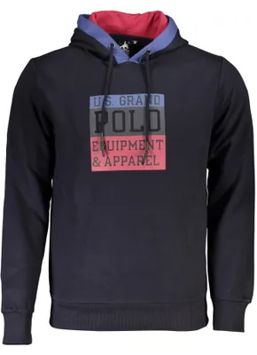 Produktbild von Blauer Herren-Kapuzenpullover: Gefüttert, Langarm, Kontrastdetails