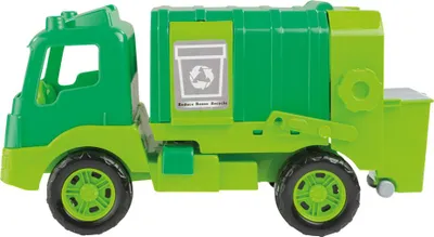 Zdjęcie produktu dla Plastikowy samochód śmieciarka 43 cm, zielony